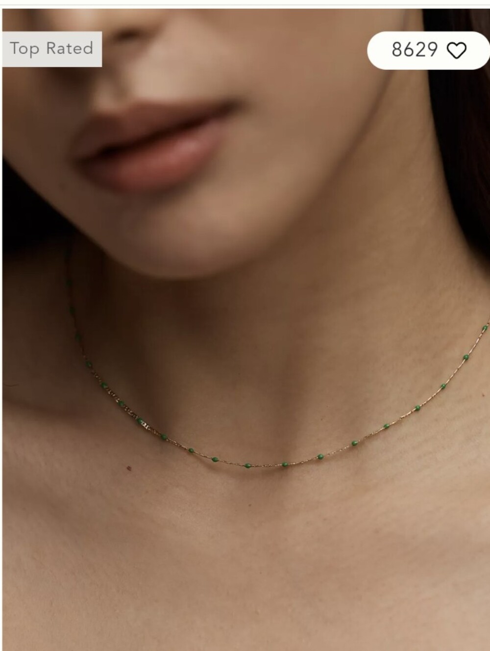 Anthropologie Delicate Bead Necklace - Rainbow